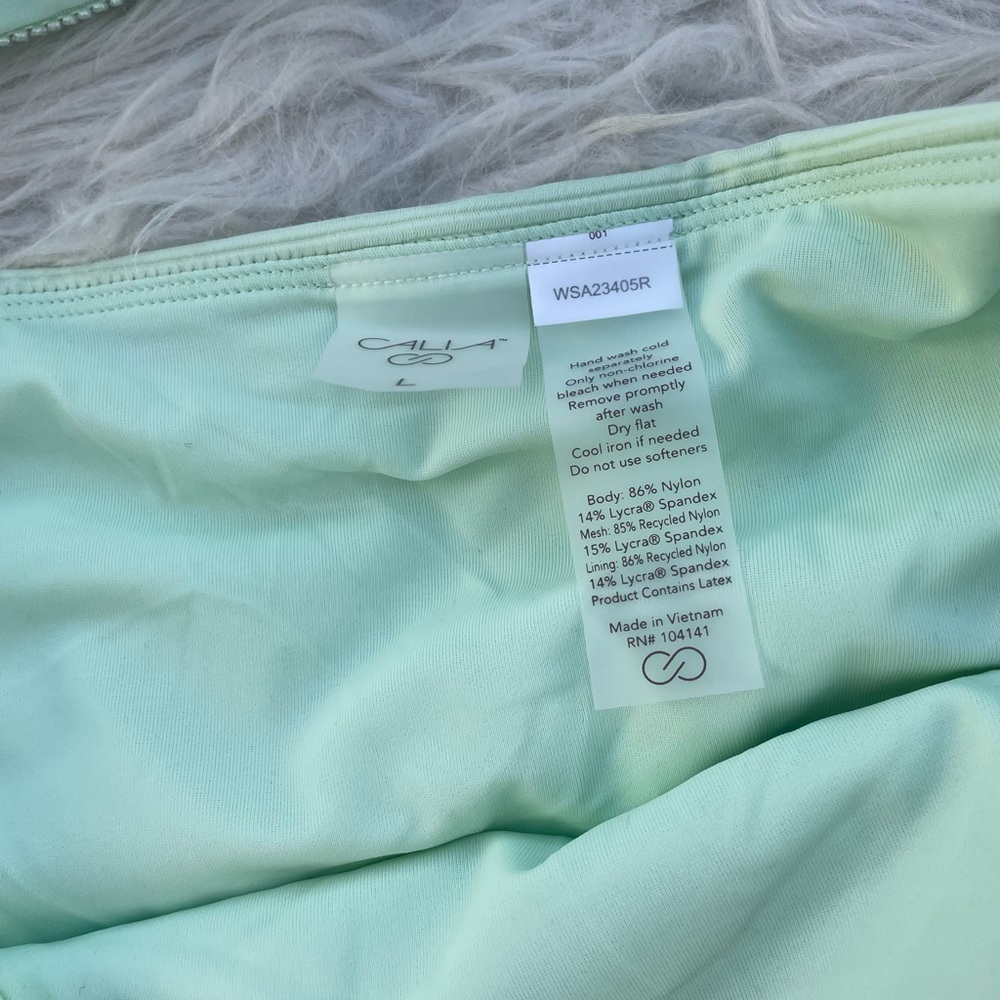 NWT One-Shoulder Mint Green Bikini Set - Picture 6 of 12